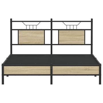 Sonoma Oak Bed Frame 140x200 cm - Stylish & Durable Design