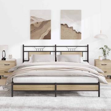 Sonoma Oak Bed Frame 160x200 cm - Engineered Wood, No Mattress