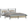 Sonoma Oak Bed Frame 160x200 cm - Engineered Wood, No Mattress