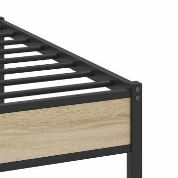 Sonoma Oak Bed Frame 160x200 cm - Engineered Wood, No Mattress