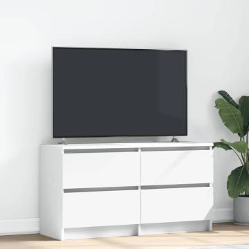 White TV Cabinet 100x35x54 cm - Durable & Stylish Storage