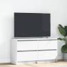  TV Cabinet White 100x35x54 cm Engineered Wood Colour white Quantity in Package 1 Width 100 cm 