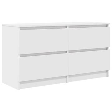 White TV Cabinet 100x35x54 cm - Durable & Stylish Storage