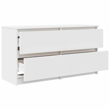 White TV Cabinet 100x35x54 cm - Durable & Stylish Storage