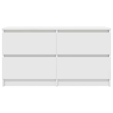 White TV Cabinet 100x35x54 cm - Durable & Stylish Storage