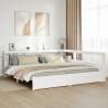  Bookcase Bed without Mattress White 180x200 cm Solid Wood Pine Colour white Size 180 x 200 cm 