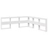 Bookcase Bed without Mattress - White Solid Pine 180x200 cm