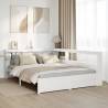  Bookcase Bed without Mattress White 140x200 cm Solid Wood Pine Colour white Size 140 x 200 cm 