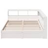 Bookcase Bed without Mattress - White Solid Pine 140x200 cm