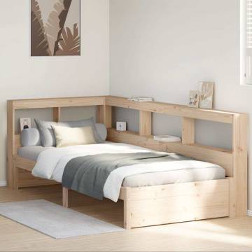 Bookcase Bed 90x200 cm - Solid Wood Pine | Hipomarket