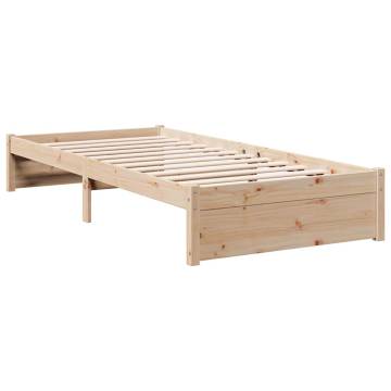 Bookcase Bed 90x200 cm - Solid Wood Pine | Hipomarket