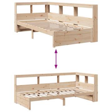 Bookcase Bed 90x200 cm - Solid Wood Pine | Hipomarket