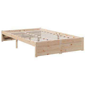 Bookcase Bed 120x190 cm - Solid Pine Space Saver