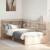  Bookcase Bed without Mattress 90x190 cm Solid Wood Pine Colour natural Size 90 x 190 cm 