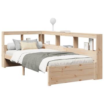 Bookcase Bed 90x190 cm - Solid Pine Wood Frame | HipoMarket