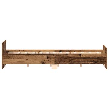 Old Wood Bed Frame 120x200cm - Engineered Wood | Hipo Market