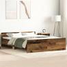  Bed Frame without Mattress Old Wood 150x200cm Engineered Wood Colour old wood Size 150 x 200 cm 