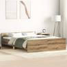  Bed Frame without Mattress Artisan Oak 120x190cm Engineered Wood Colour artisan oak Size 120 x 190 cm 