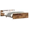 Bed Frame without Mattress Old Wood 135x190cm | Hipomarket UK