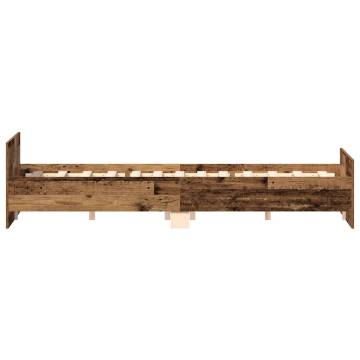 Bed Frame without Mattress Old Wood 135x190cm | Hipomarket UK