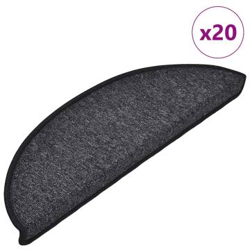 Stair Mats 20 pcs Anthracite - Non-Slip & Washable