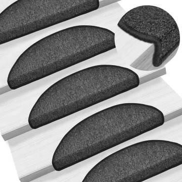 Stair Mats 20 pcs Anthracite - Non-Slip & Washable