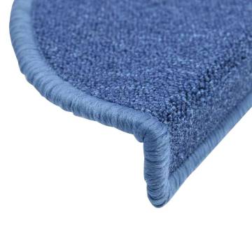 Stair Mats 20 pcs Blue 56x17x3 cm - Non-Slip & Washable