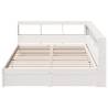 Bookcase Bed in White - Solid Pine 150x200 cm | Hipomarket