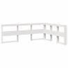 Bookcase Bed in White - Solid Pine 150x200 cm | Hipomarket