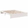 Bookcase Bed in White - Solid Pine 150x200 cm | Hipomarket