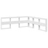 Bookcase Bed without Mattress - White Solid Wood Pine 200x200 cm