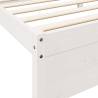 Bookcase Bed without Mattress - White Solid Wood Pine 200x200 cm