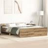  Bed Frame without Mattress Artisan Oak 140x190cm Engineered Wood Colour artisan oak Size 140 x 190 cm 