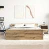 Artisan Oak Bed Frame 140x190cm - Engineered Wood | HipoMarket