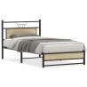  Bed Frame without Mattress Sonoma Oak 107x203 cm Engineered Wood Colour sonoma oak Size 107 x 203 cm Model with headboard & dual low footboard 