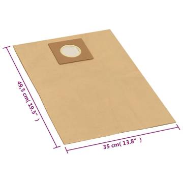 Wet Dry Vacuum Cleaner Paper Bags - 10 pcs Brown | Hipo Market