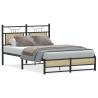  Bed Frame without Mattress Sonoma Oak 120x190 cm Small Double Engineered Wood Colour sonoma oak Size 120 x 190 cm Model with headboard & dual low footboard 