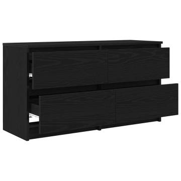 Stylish Black TV Cabinet - 100x35x54 cm | HipoMarket