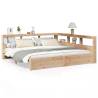 Bookcase Bed 200x200 cm Solid Pinewood | Hipomarket UK