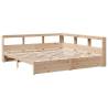 Bookcase Bed 200x200 cm Solid Pinewood | Hipomarket UK