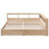 Bookcase Bed 200x200 cm Solid Pinewood | Hipomarket UK