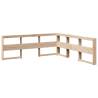 Bookcase Bed 200x200 cm Solid Pinewood | Hipomarket UK