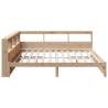 Bookcase Bed 200x200 cm Solid Pinewood | Hipomarket UK