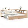 Solid Wood Pine Bookcase Bed 180x200 cm - Hipo Market