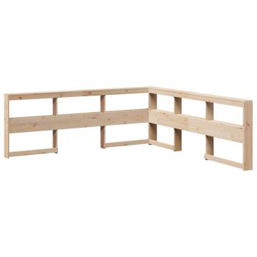 Solid Wood Pine Bookcase Bed 180x200 cm - Hipo Market