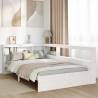  Bookcase Bed without Mattress White 120x190 cm Small Double Solid Wood Pine Colour white Size 120 x 190 cm 