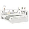 Bookcase Bed without Mattress - White 120x190 cm Small Double