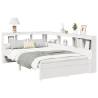 Bookcase Bed without Mattress - White 120x190 cm Small Double