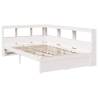 Bookcase Bed without Mattress - White 120x190 cm Small Double