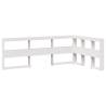 Bookcase Bed without Mattress - White 120x190 cm Small Double